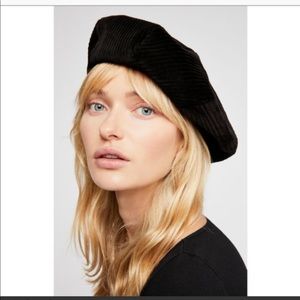 Free People Corduroy Lined Beret Hat NWOT